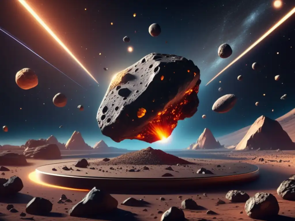 Clase con pantalla interactiva y asteroides: Guías didácticas sobre asteroides