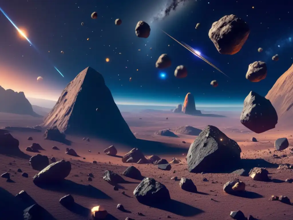 Cluster de asteroides ricos en recursos: diversidad y belleza espacial