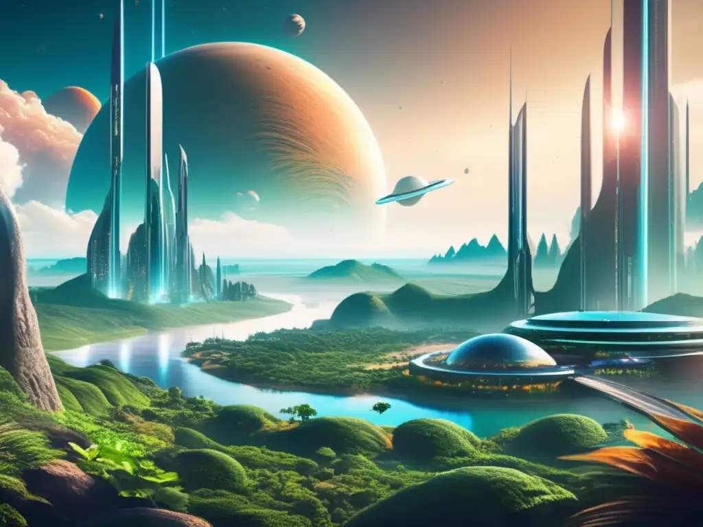Colonia futurista terraformando planeta distante - Beneficios de la terraformación de asteroides