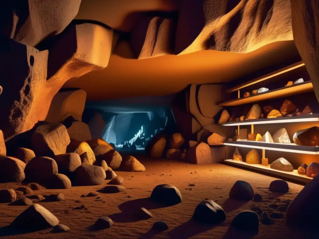 Comercio ilegal de meteoritos en misteriosa caverna con figuras sombrías