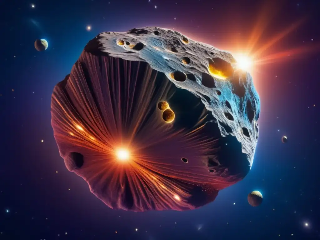 Composiciones únicas de asteroides: detalles fascinantes y colores vibrantes en imagen detallada