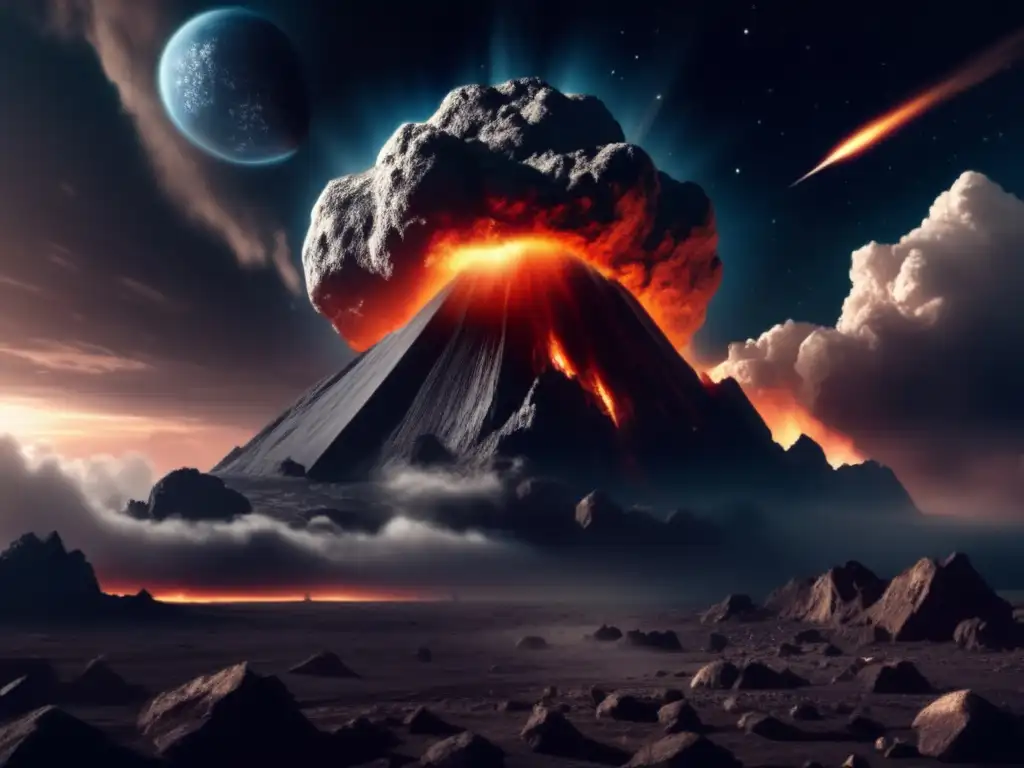 Consecuencias globales colisiones asteroides: Asteroide amenazante hacia la Tierra