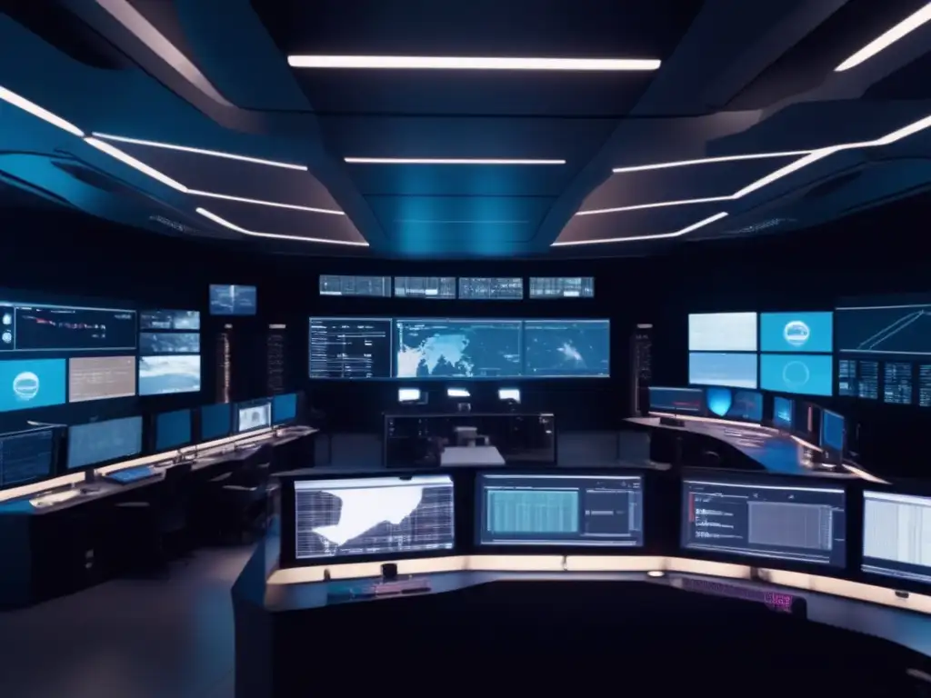 Control room de alta tecnología, planificación y colaboración internacional para impactos de asteroides futuros