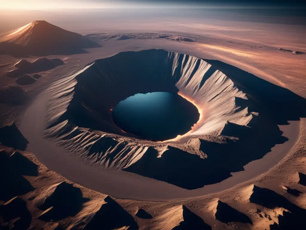 Cráter de impacto de asteroide en la Tierra