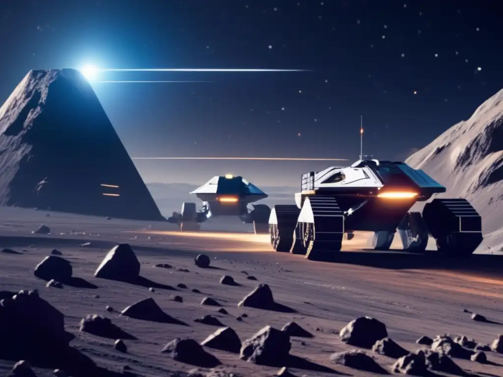 Cursos online explorando asteroides: Operación minera espacial futurista en un asteroide