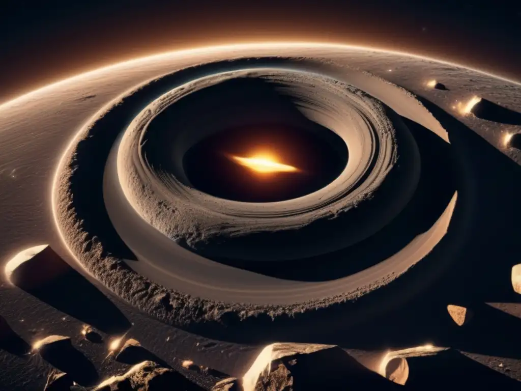 Descubrimiento de anillos en asteroide Chariklo: imagen detallada del asteroide rodeado de sus misteriosos anillos