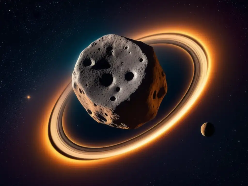 Descubrimiento de anillos en asteroide Chariklo: imagen 8k ultradetallada muestra su belleza celestial