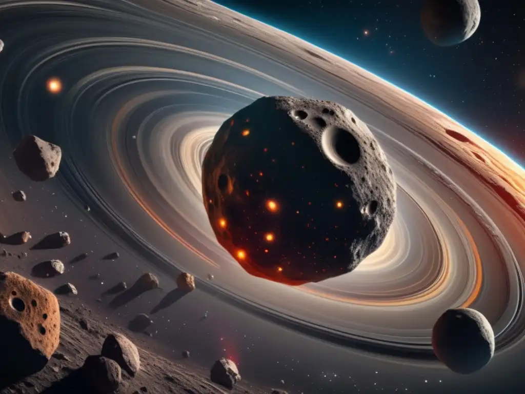 Descubrimiento de asteroides casero: Imagen impresionante 8k de los asteroides en el espacio, con colores vibrantes y detalles sorprendentes