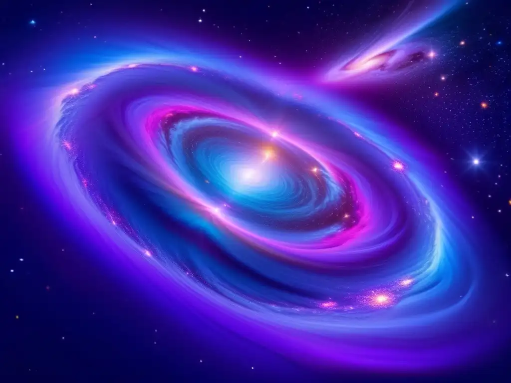 Descubrimiento de asteroides emocionales en una nebulosa cósmica vibrante de 8k: una danza celestial de gas y polvo en tonos púrpura, azul y rosa