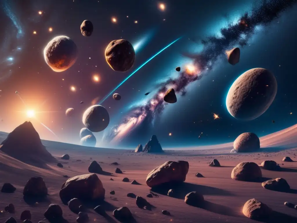 Descubrimiento de asteroides en el universo: Baile cósmico de asteroides entre galaxias y estrellas
