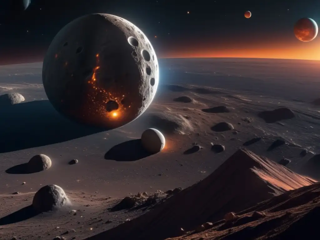 Descubrimiento de lunas de asteroides en el cautivante baile celeste, con cráteres y acantilados testimoniando su historia y formación