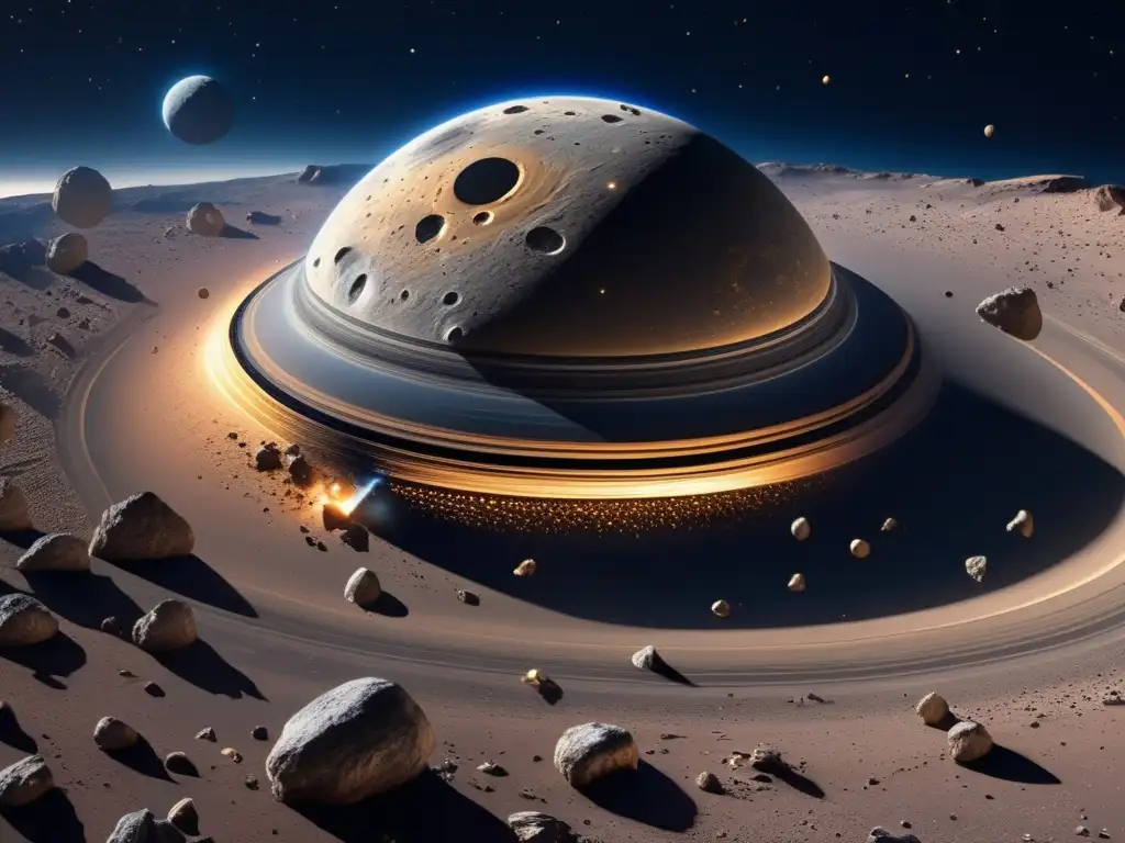 Descubrimientos de asteroides por Galileo, imagen 8k detallada del espacio