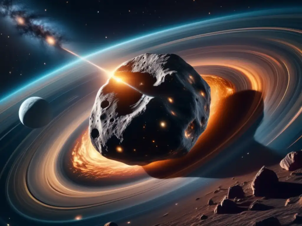 Descubrimientos sobre asteroides y universo: imagen impactante de un asteroide majestuoso en el espacio sideral
