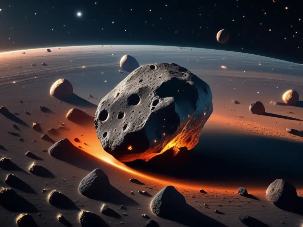 Impresionante asteroide basáltico en el espacio Destinos turísticos asteroides basálticos en el espacio