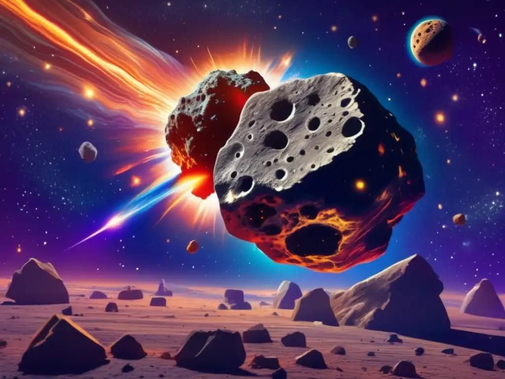 Colisión asteroide-meteorito: diferencia y destrucción