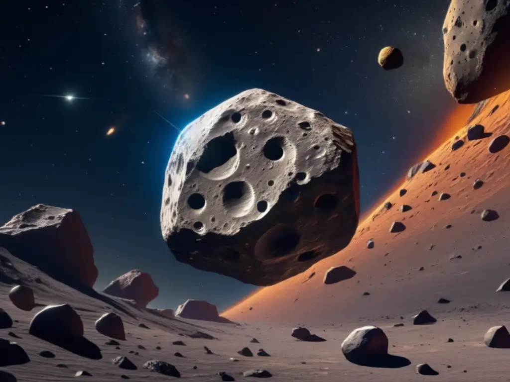 Distinción asteroide y meteorito: Detalles de composición y estructura, texturas y colores contrastantes