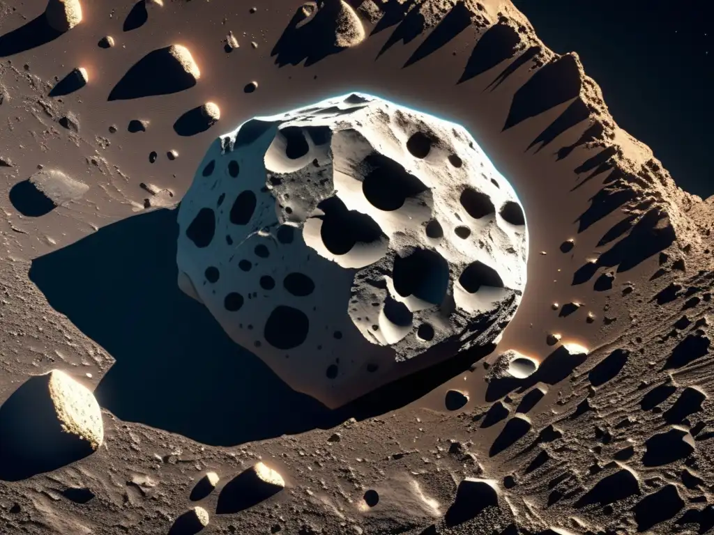 Detalles de la superficie rocosa de un asteroide revelan secretos de su composición y forma irregular