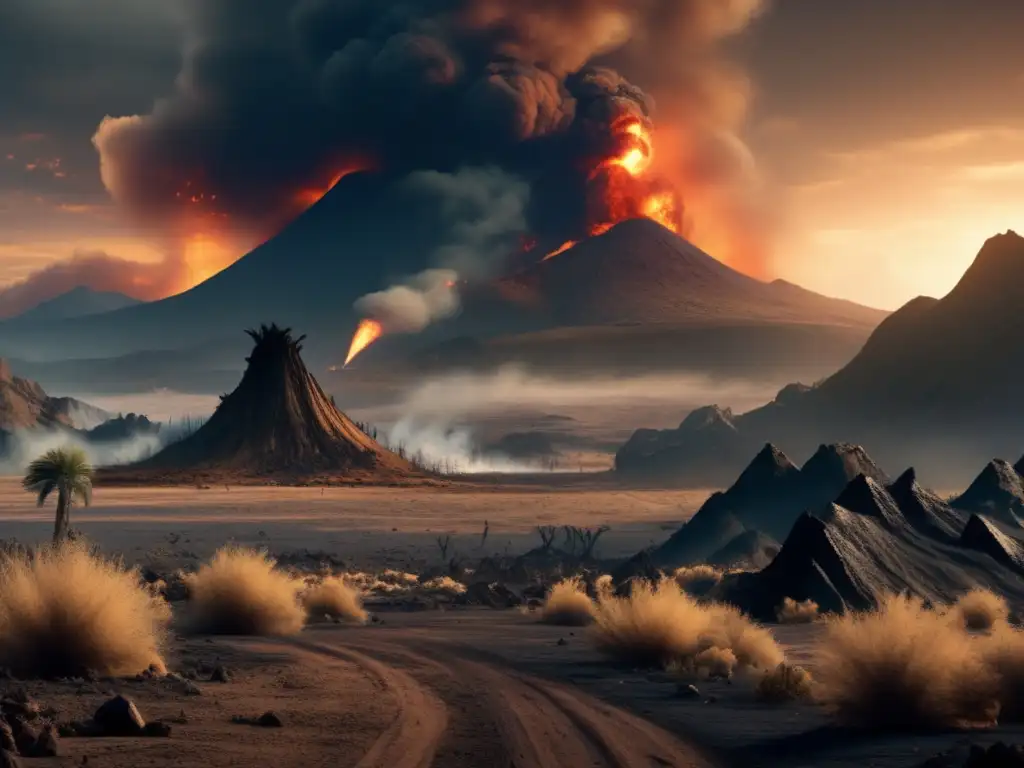 Dramática imagen de la extinción PérmicoTriásico con impacto de asteroide