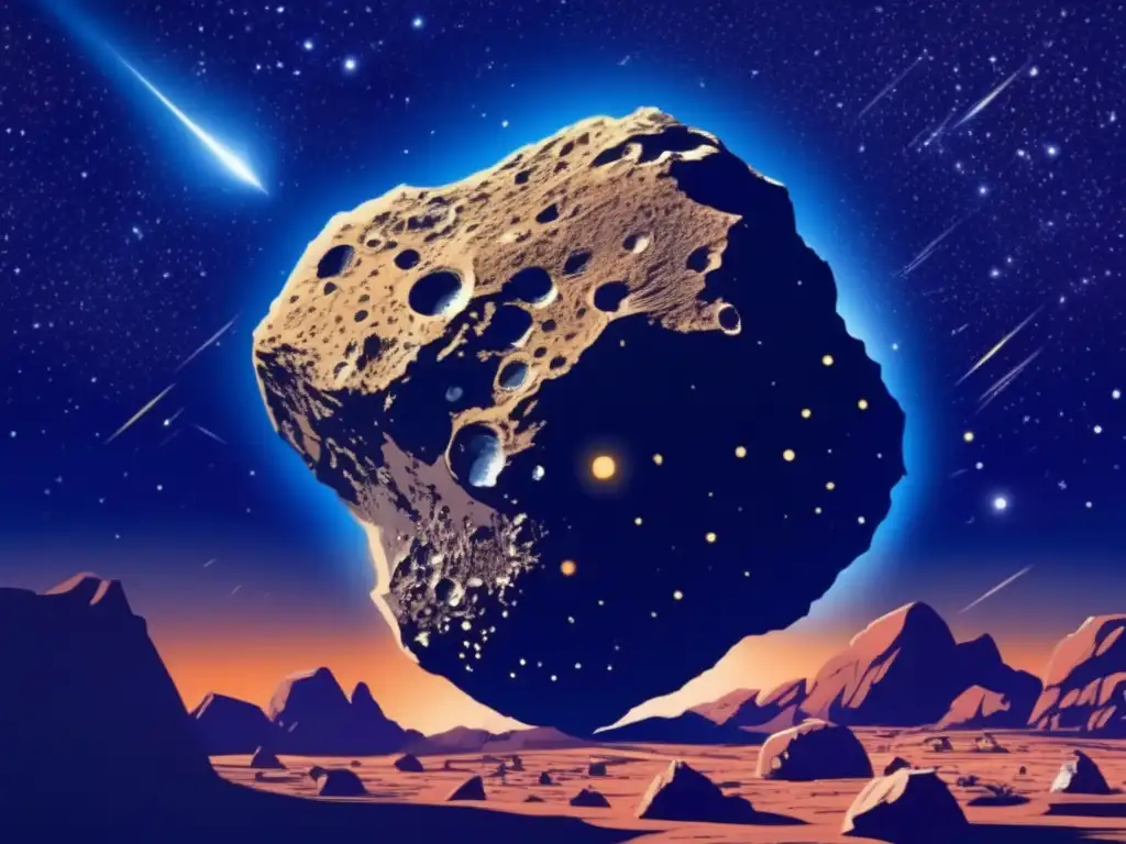Preparación para encuentro cercano asteroide: majestuoso cielo nocturno