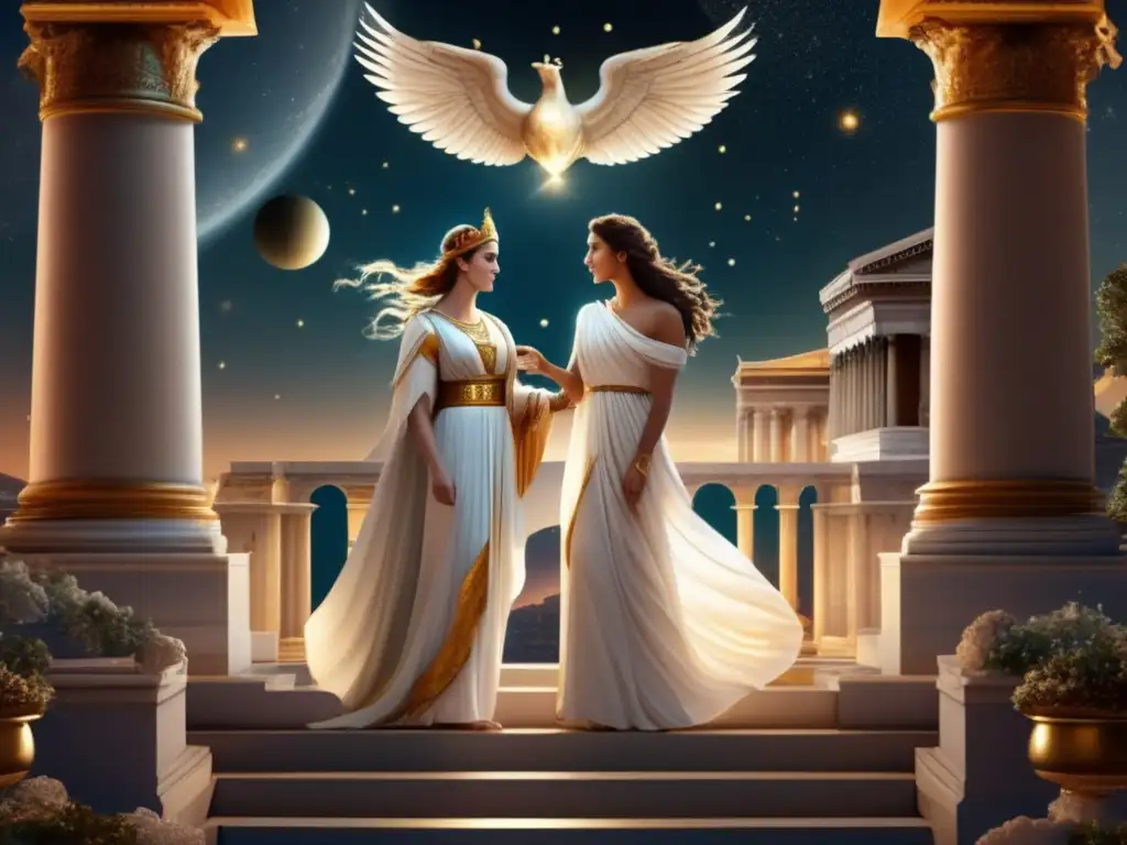 Encuentro mítico entre Vesta y Juno en la mitología romana
