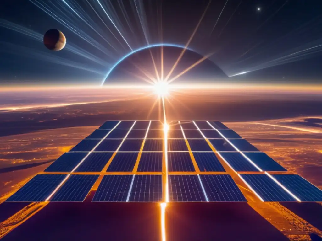Energía solar espacial en redes eléctricas: una imagen cinematográfica impresionante muestra la inmensidad del espacio