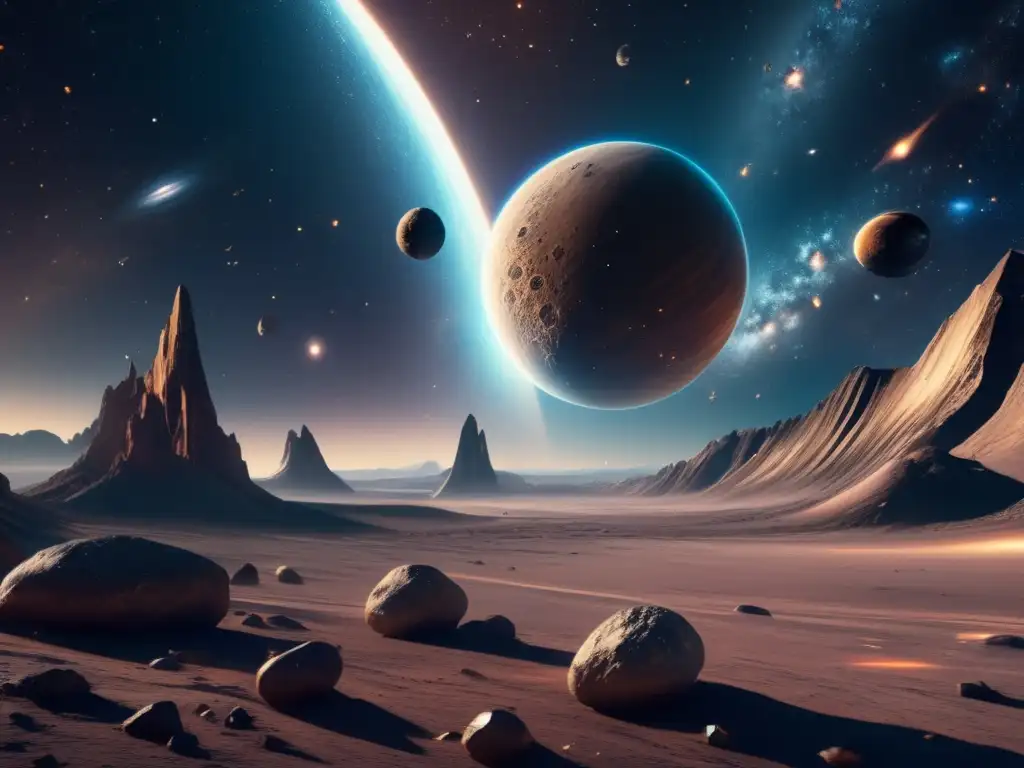 Escena asombrosa de película de ciencia ficción en el espacio con asteroide amenazante (Películas sobre asteroides y análisis crítico)