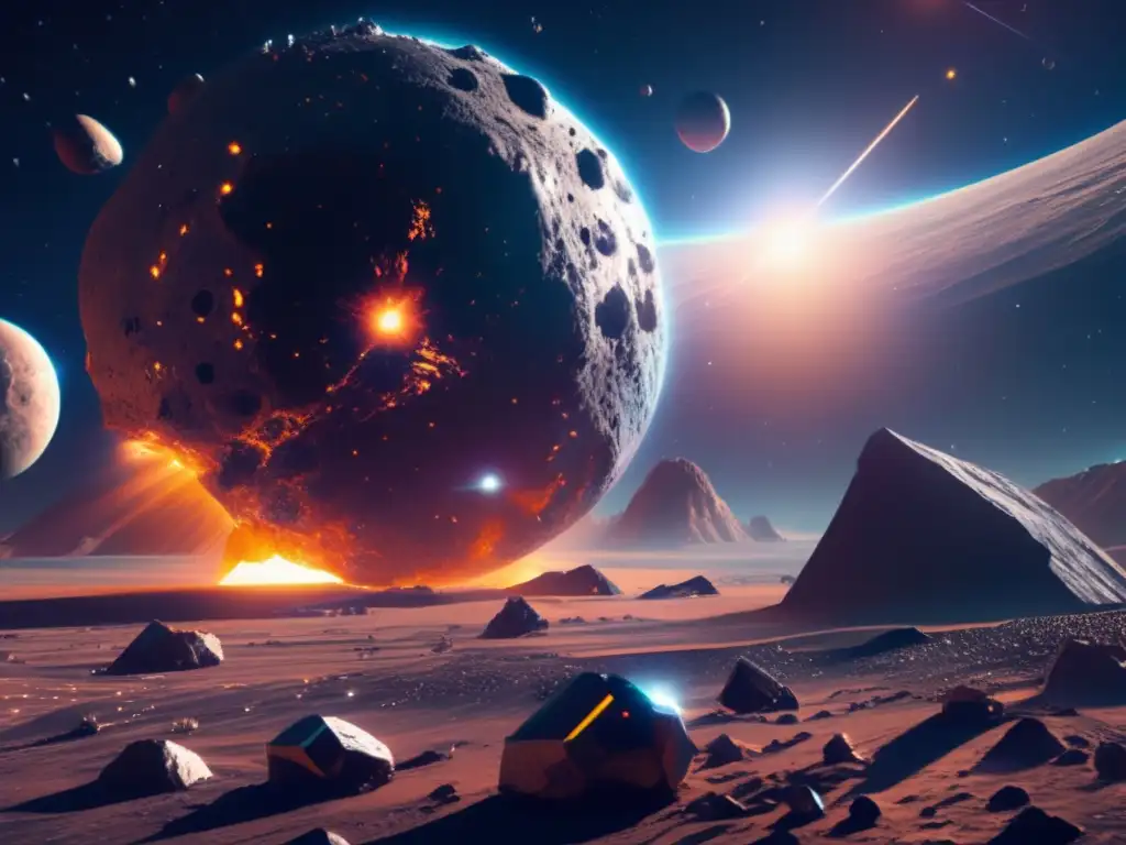Escena futurista de asteroides en videojuegos de acción: Guía de supervivencia en asteroides