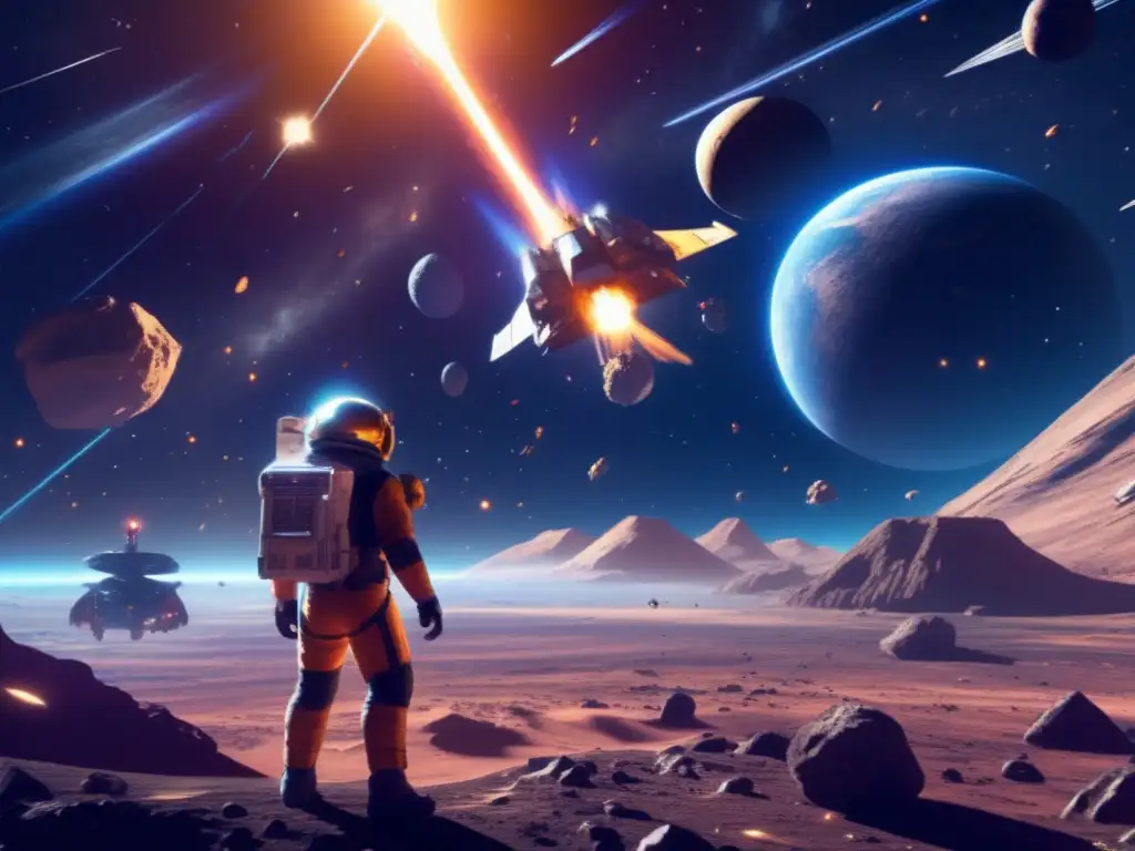 Escena de videojuego inspirada en colisiones de asteroides reales