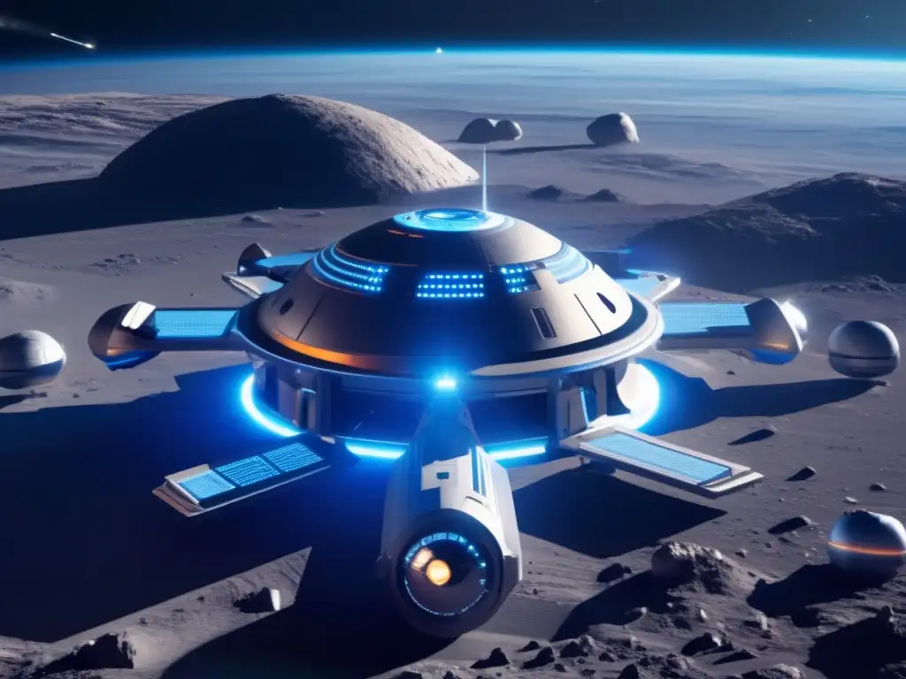 Estación espacial futurista en asteroide: Desviando asteroides para evitar catástrofes