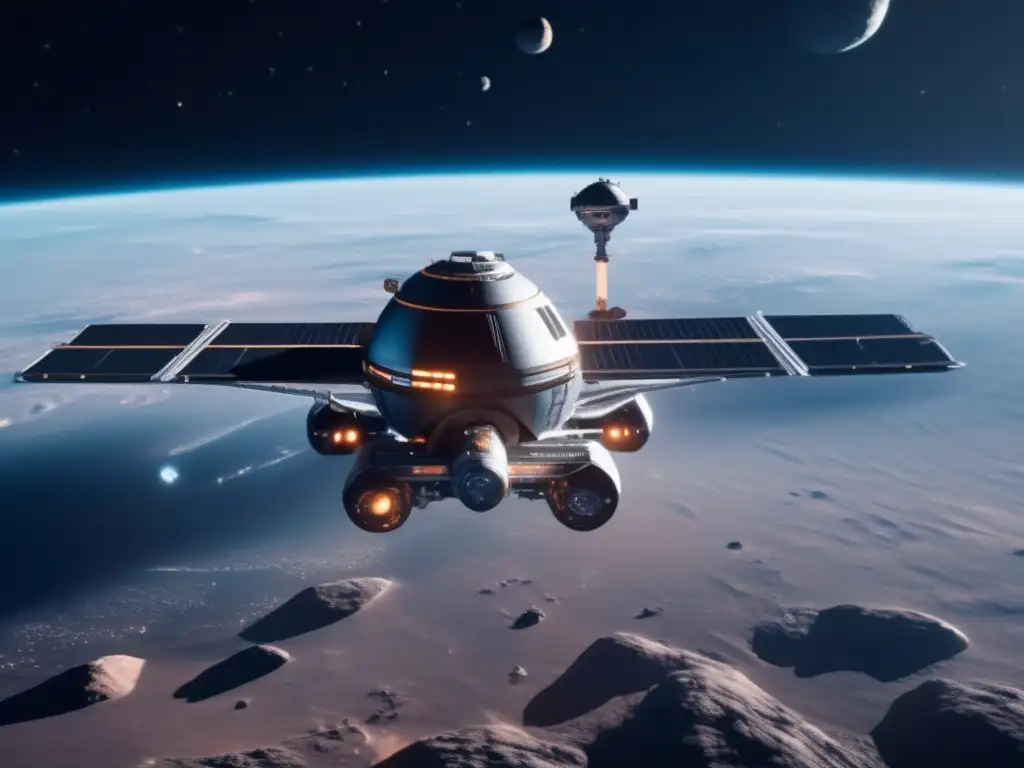 Estación espacial futurista monitorea asteroides: Desviación de asteroides hacia la Tierra