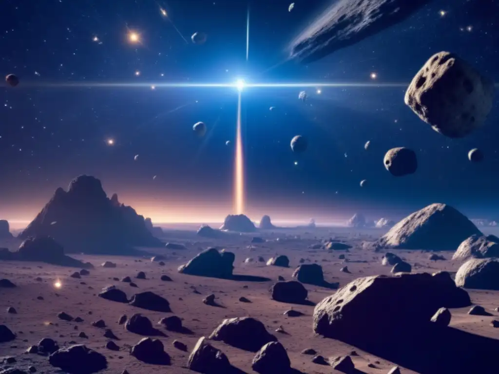 Espectacular campo de asteroides, un paisaje cósmico cautivador