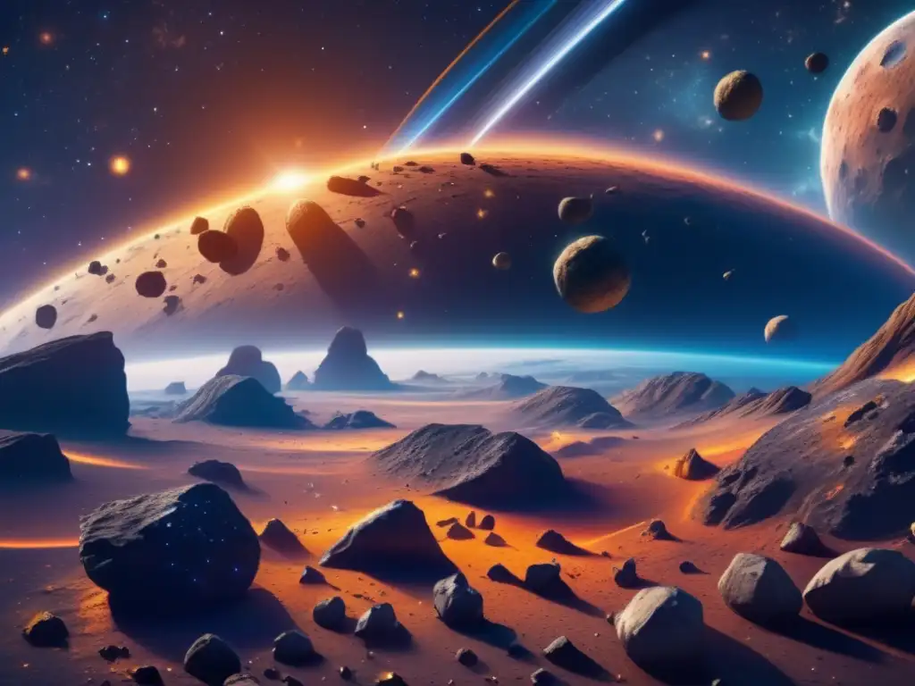 Espectacular imagen 8k de asteroides en el espacio: Explotación asteroides beneficio humano