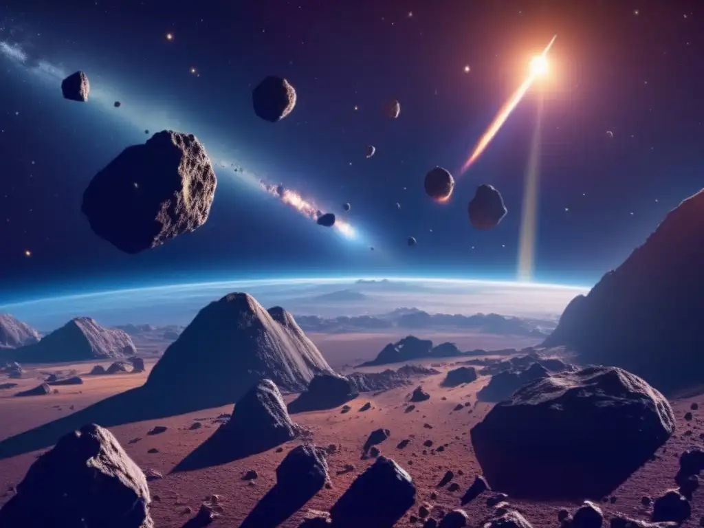 Espectacular paisaje de asteroides: características únicas