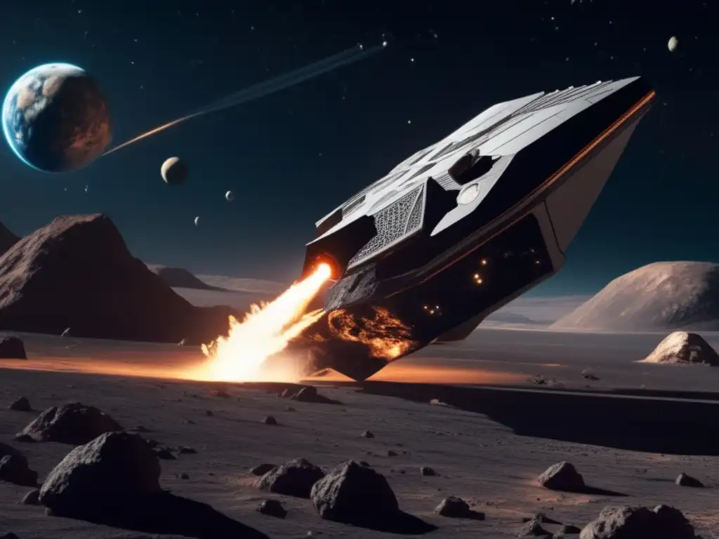 Estrategias para desviar asteroides peligrosos: Misión espacial futurista para alterar trayectoria de asteroide