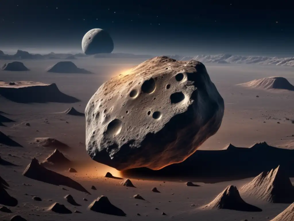 Exploración de asteroide gigante y deformado en el espacio