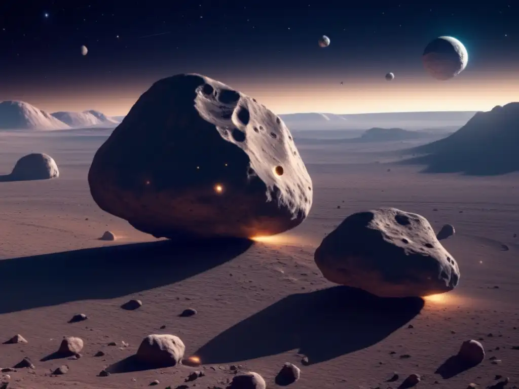 Sistema binario de asteroides en el espacio Exploración de asteroides binarios en el universo