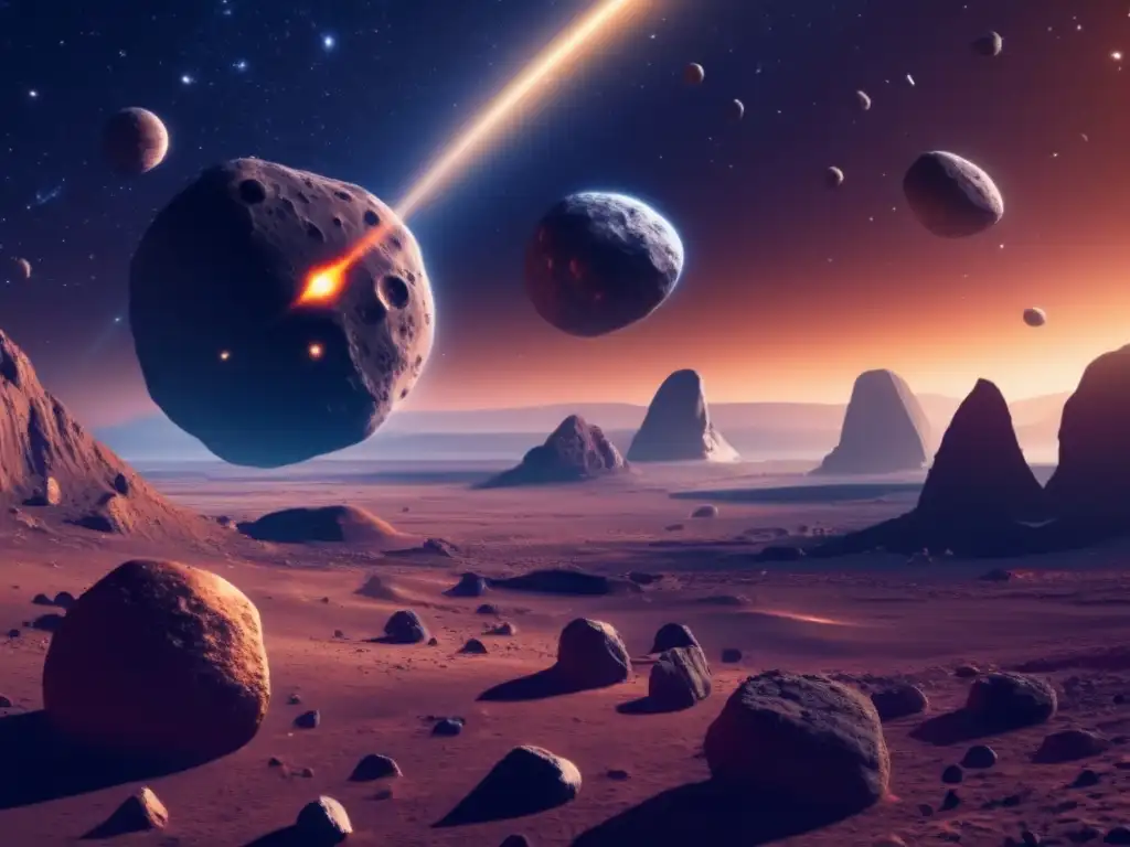 Binary asteroid system Exploración de asteroides binarios en el universo