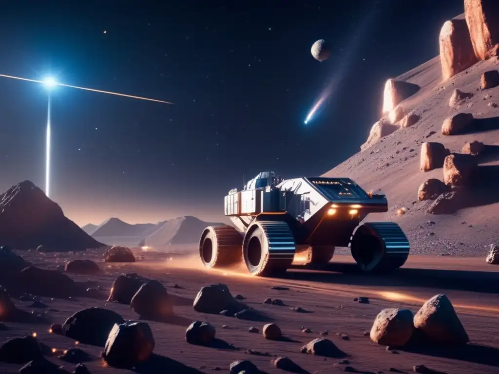 Exploración de asteroides: mina futurista en el espacio -