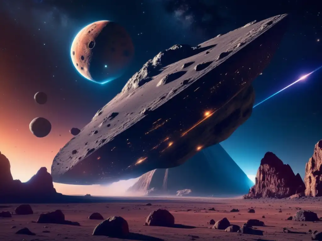 Exploración de asteroides y ciencia ficción en una imagen impactante