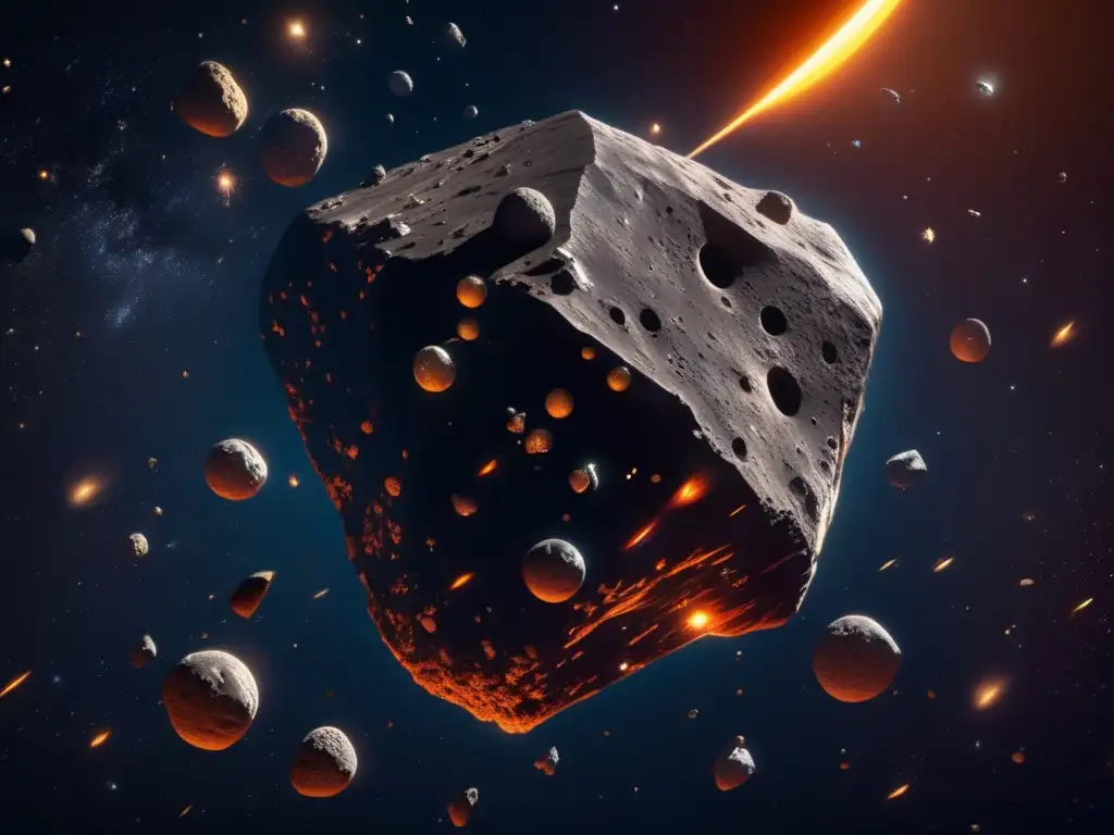Exploración de asteroides: imagen 8k ultradetallada muestra mundo cautivador de asteroides