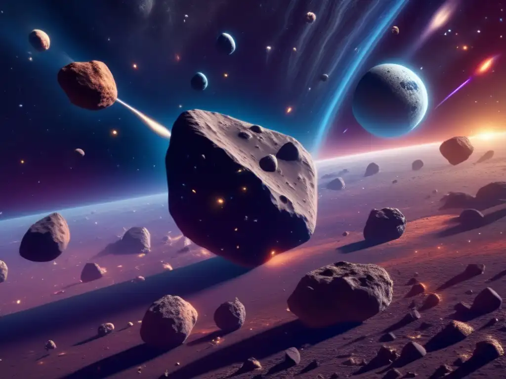 Exploración de asteroides múltiples en un ballet celestial de colores y armonía