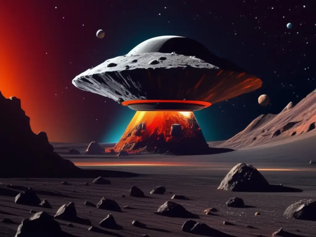 Exploración de asteroides: nave espacial en el espacio
