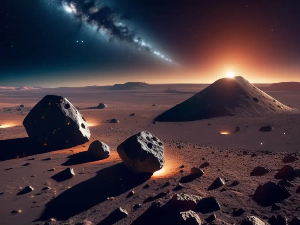 Exploración de asteroides para recursos espaciales: Imagen impresionante de espacio