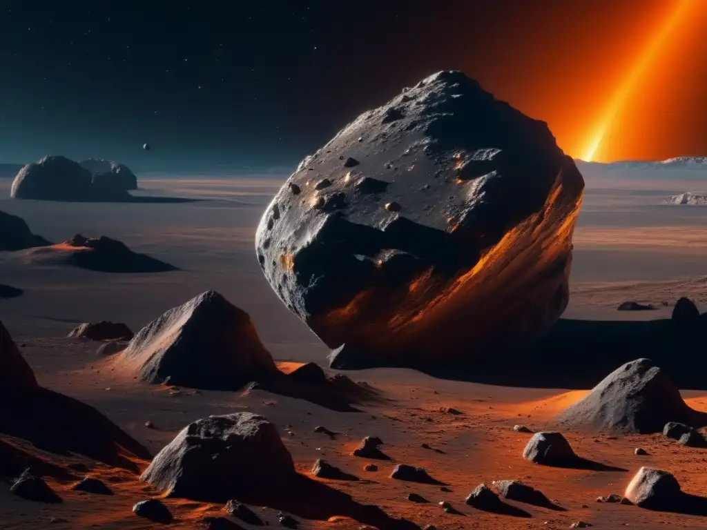 Exploración de asteroides para recursos en Wild 2, imagen 8k ultradetallada