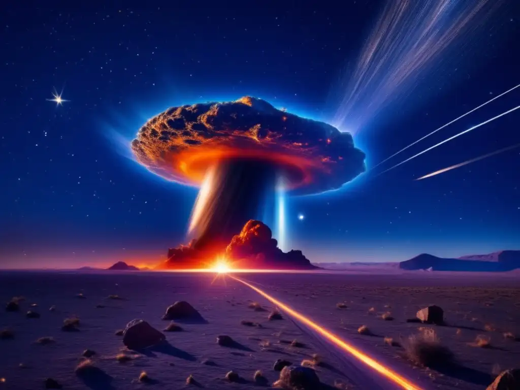 Exploración de asteroides: Secretos cósmicos revelados en imagen de meteorito deslumbrante en el espacio
