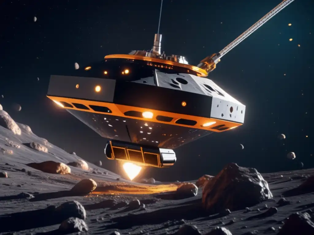 Sonda espacial minera extrae recursos valiosos de asteroide metálico Exploración de asteroides tipo C: sonda espacial extrae recursos valiosos de asteroide metálico (110 caracteres)
