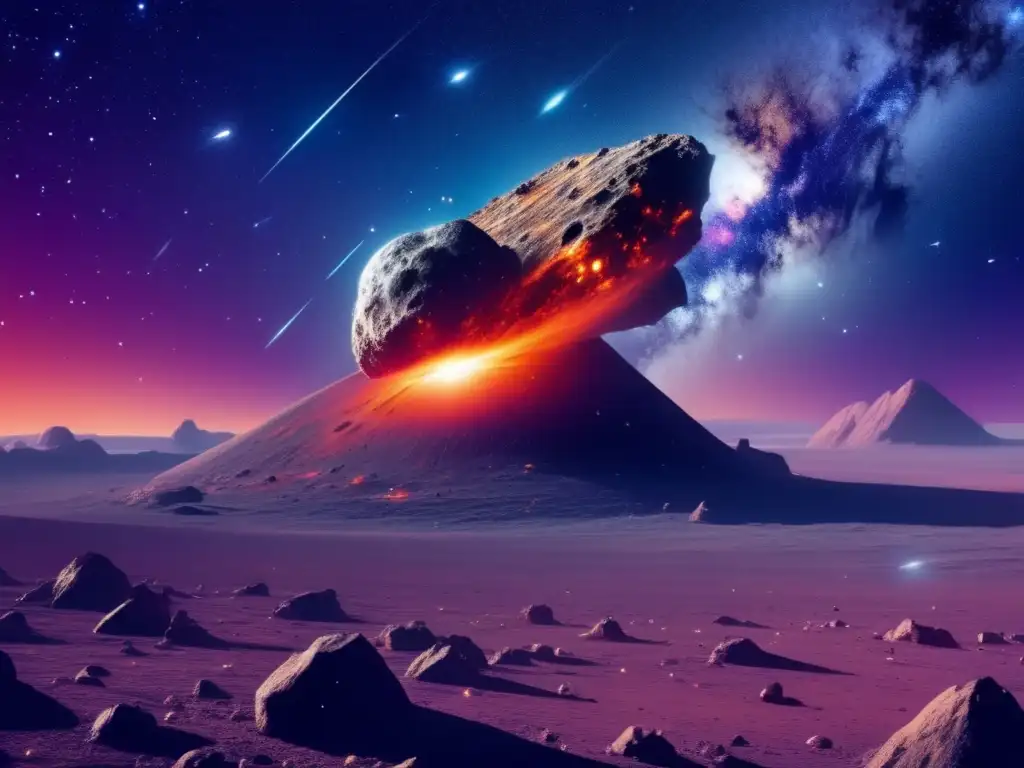 Exploración de asteroides tipo V: vasto espacio con estrellas