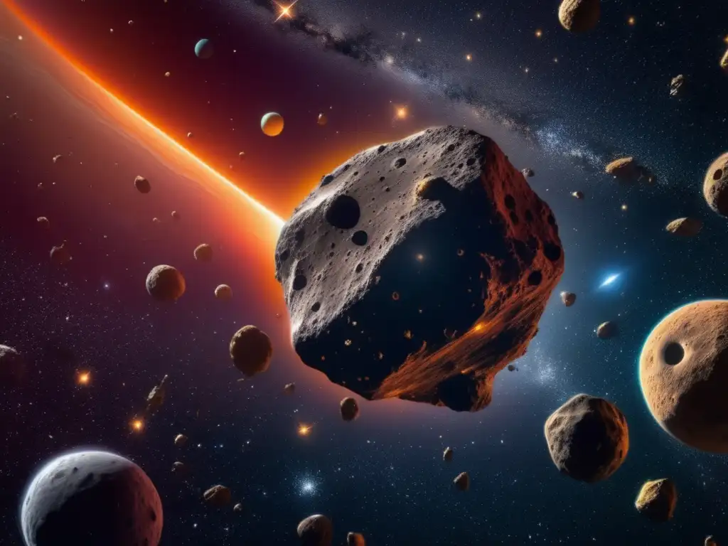 Exploración de asteroides en el universo: imagen impresionante de 8K captura la belleza asombrosa del cinturón de asteroides y su diversidad celeste