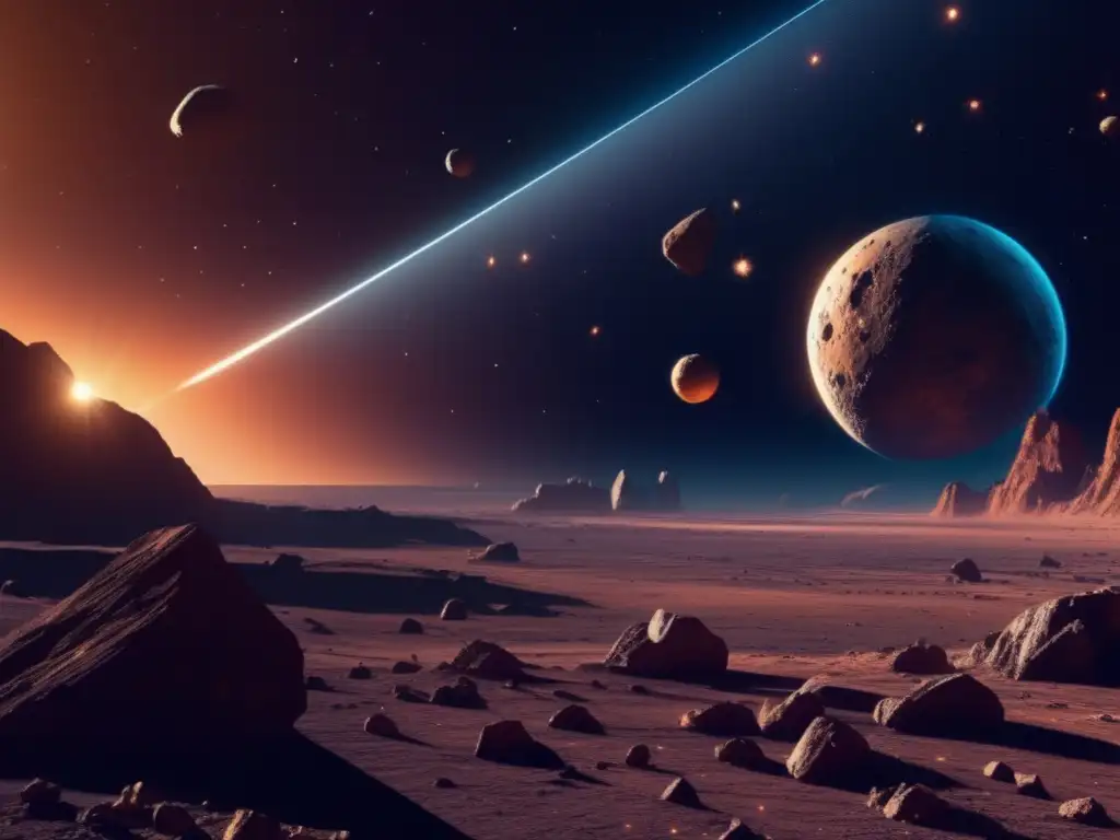 Exploración de asteroides con velas solares en el espacio