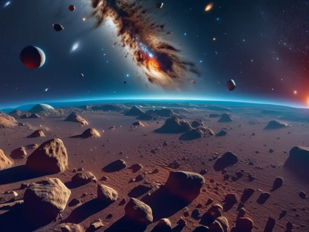 Exploración del cinturón de asteroides: una imagen cautivadora que muestra la belleza y complejidad de este enigmático entorno cósmico
